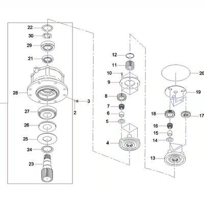 Gang-Versammlungs-Sitz SY75 SY135 SY60 PCR-5B-30A der Reduzierungs-60015194 11323287-1